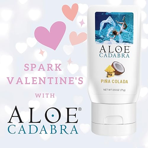 Miniatura 2 de Aloe Cadabra Lubricante personal con sabor e hidratante vaginal, lubricante orgánico de aloe comestible para hombres, mujeres y parejas, no mancha,