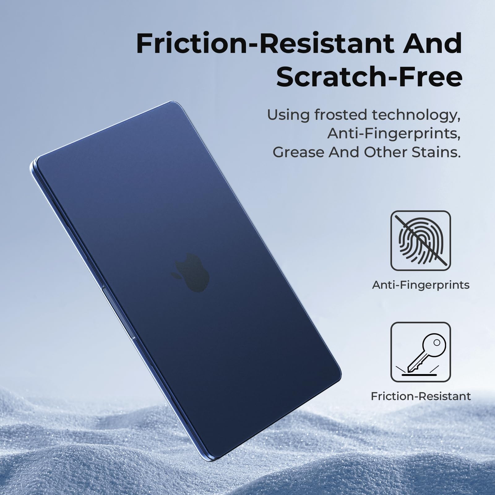 BlueSwan Custodia Compatibile con Cover MacBook Air 13 M5 2026 M4 2025 M3 2024 M2 2022 Mac Book Air 13,6 Pollici Laptop PP Case A3449 A3113 A3240 Resistente ai Graffi si Bene - Opaco Blu Mezzanotte