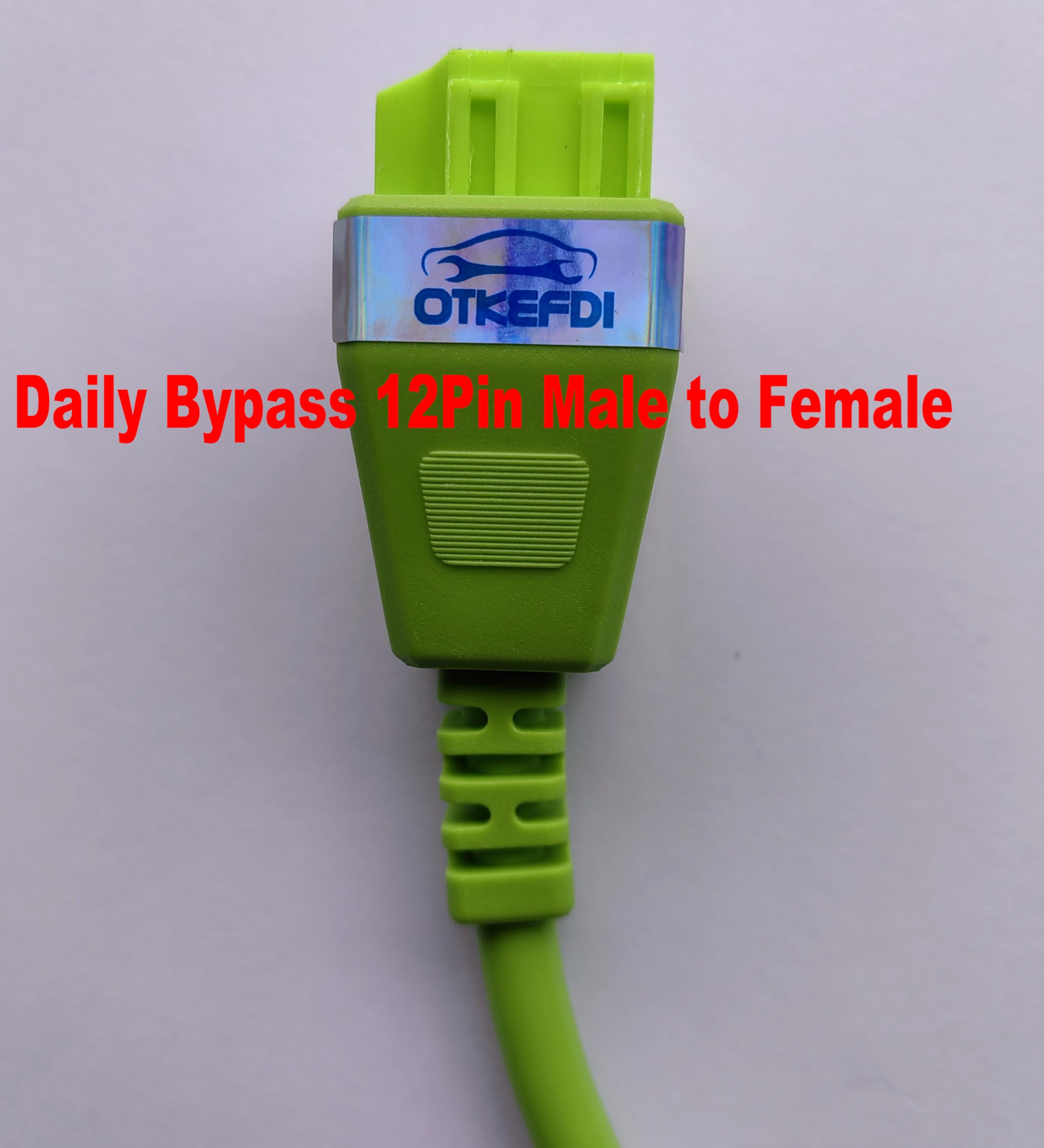 Adattatore Giornaliero del Gateway di Sicurezza del Cavo di Bypass del Dongle,12Pin Maschio a 12Pin Femmina OBD Cavo Diagnostico 35cm Verde