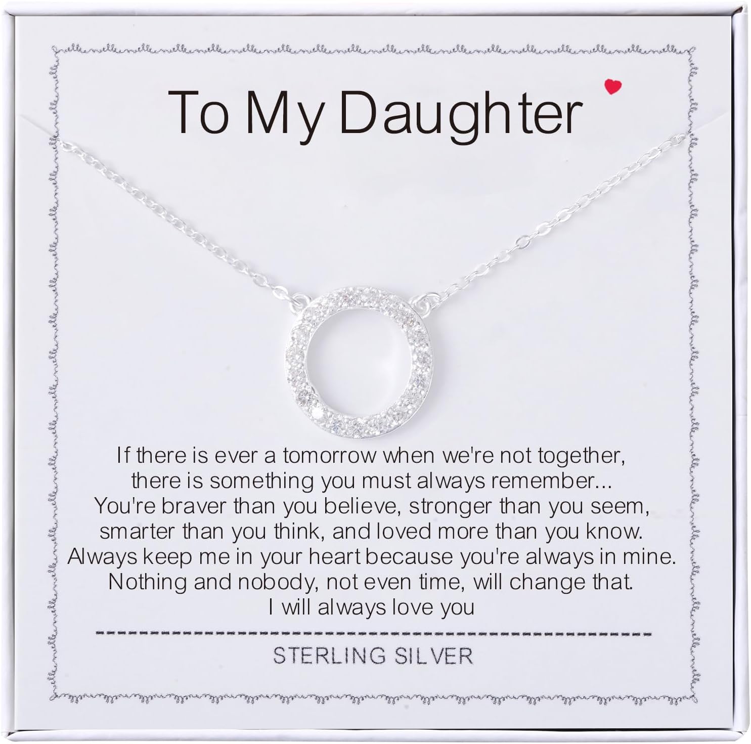 Necklace for Women Sterling Silver Circles Necklace Courage Strength Necklace Warriors Gifts Ideas