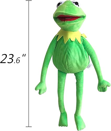 Miniatura 2 de Kermit - Marioneta de rana con barra de control de brazo de marionetas y 50 calcomanías de rana Kermit espectáculo de Muppets de peluche de rana de