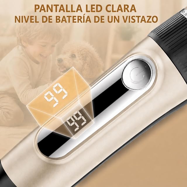 Foto 2 de 8 de Maquina Cortar Pelo Perros IPX7 USB Pantalla LED Cuchillas Cerámica