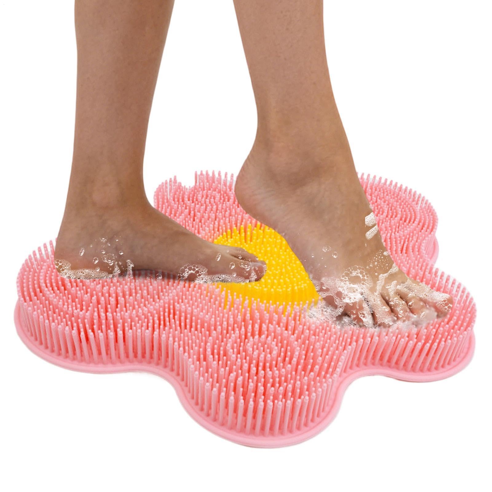 Scrubber Da Bagno In Silicone - Tappetino Per La Pulizia Dei Piedi Antiscivolo, Retro A | Strumento Per L'igiene Della Doccia Per Il Pavimento Del Bagno, La Parete, Le Donne, Il Relax Della Sp