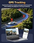 4K Caméra avant et arrière Dash Cam,Caméra Dash avec contrôle de l'application noir 128GB Carte, mise en place GPS,Capteur G, Wi-Fi 5,8 GHz, 3" IPS Écran,24H Mode de stationnement, 170°Wide,HDR,Enregistrement de boucle, support 512GB Max