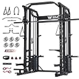 Major Fitness Drone2 Advanced Training Smith Machines– All-in-One Home Gym Squat Rack with Aluminum Pulley Set , Weight Bar, Dual LAT Pull-Down Systems & Cable Crossover Machine for Full-Body Workouts