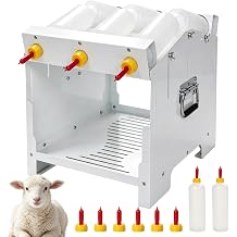 6-Slot Lamb Feeding Station with 8 Bottles & 6 Nipples