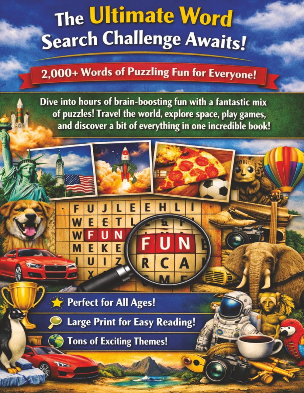 The Ultimate Word Search Challenge Awaits!: 2,000+ Words of Puzzling Fun for Everyone!