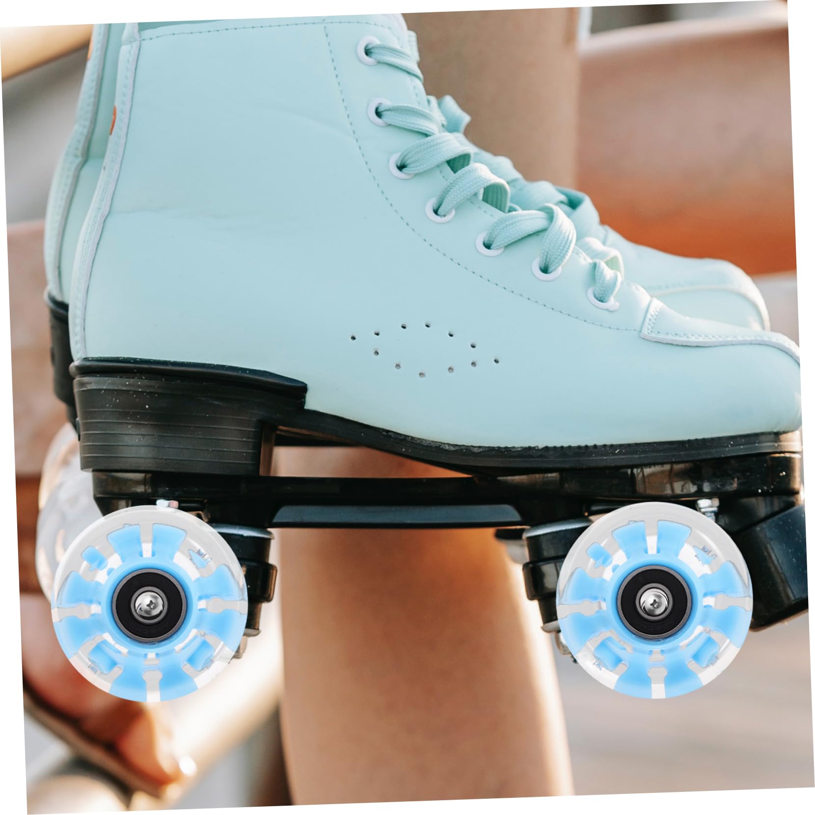 Patines Zapatillas Skate Tabla Skate patineta Tabla de Skate Ruedas de Skate Aire Suministro de Rueda Ruedas de Skate de Calle Rueda Luminosa de Patinaje PU Blue