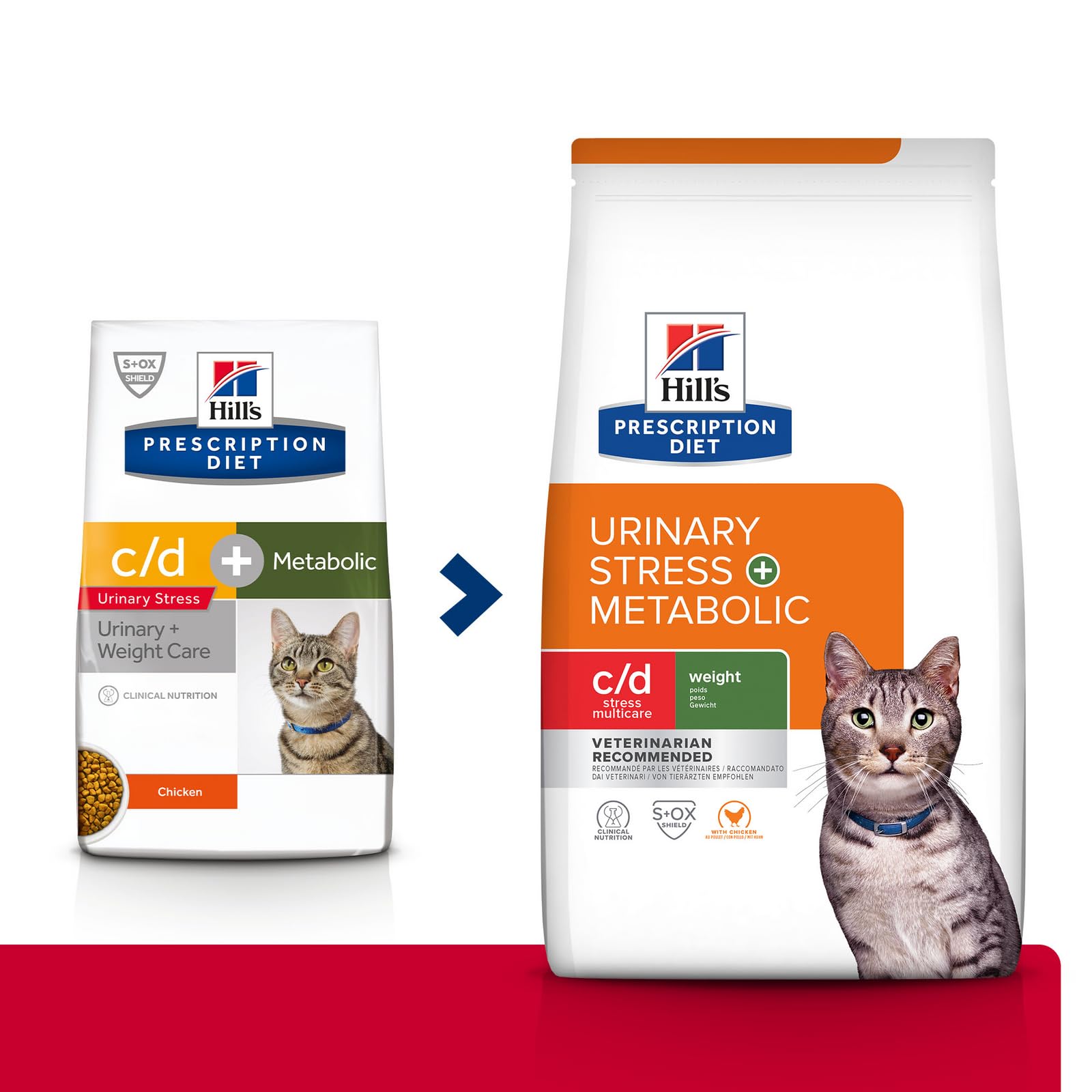 Hill's Feline c/d Urinary Stress + Metabolic Dry Cat Food 3 kg