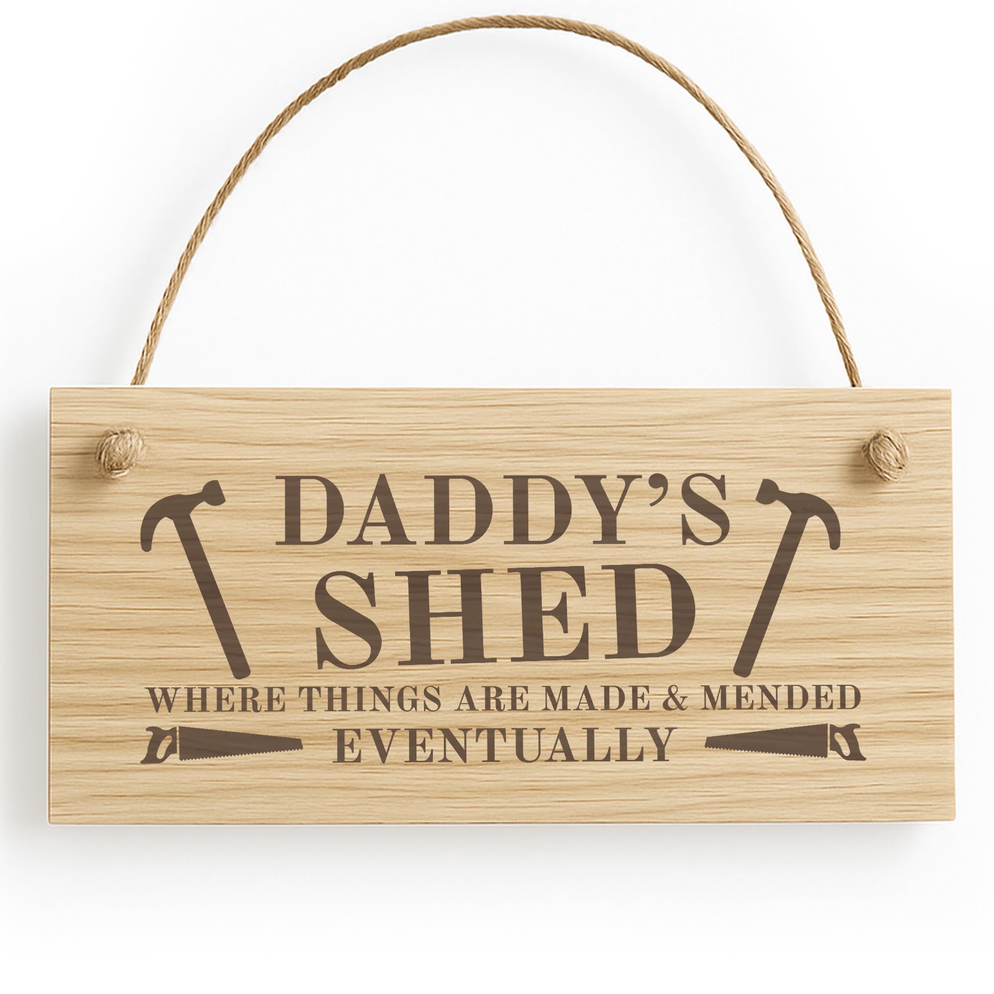 Red Ocean Funny Daddys Shed Sign Wood Plaque Dad Gift Sign Fathers Day Daddy Birthday Gift