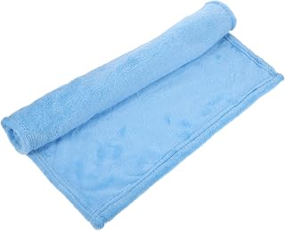 PRETYZOOM 3piezas De Franela para Mascotas Color Sólido Azul Suave y Cómoda para Sofás y Cama De Mascotas