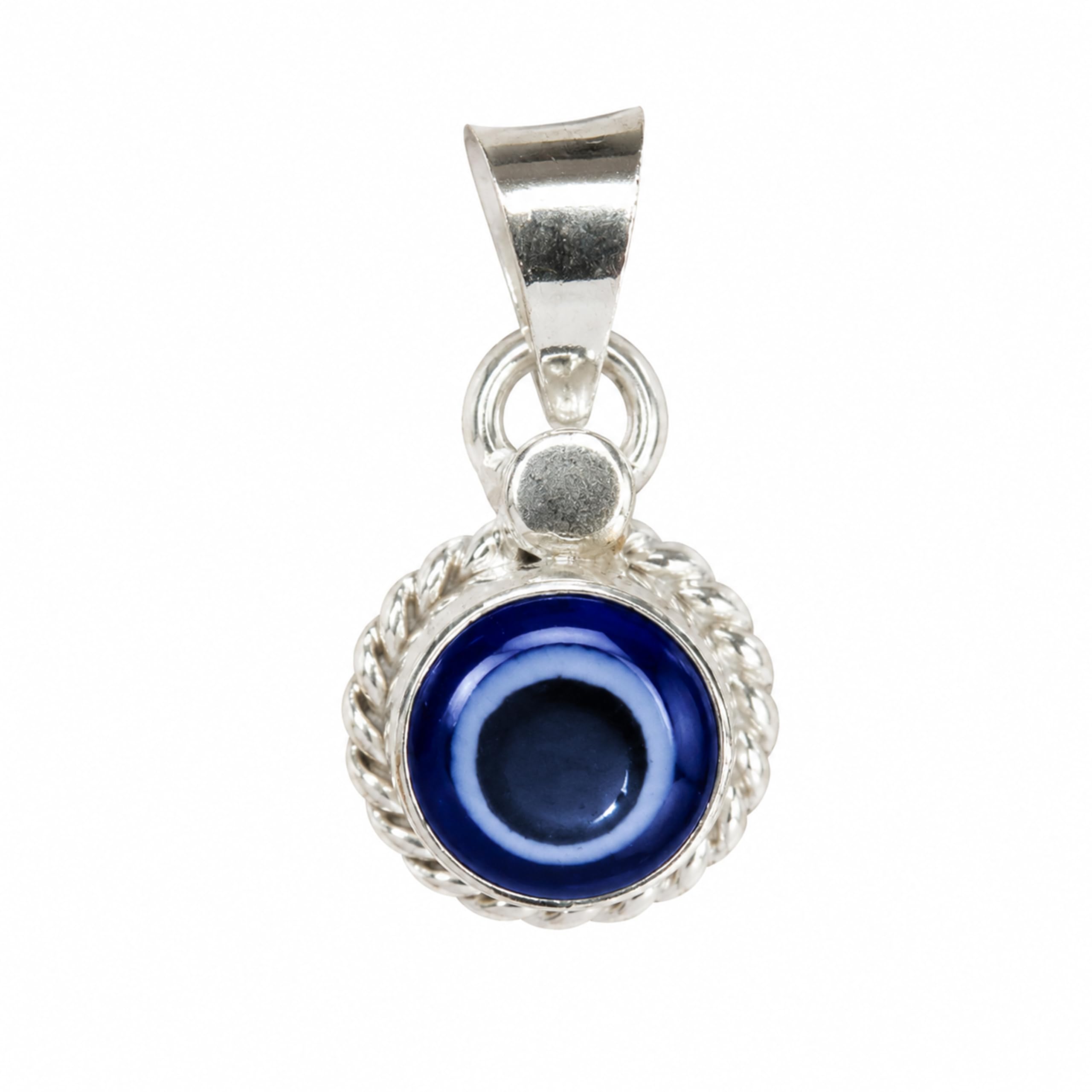 Silver Evil Eye Protective Fashion Accessory Elegant Lucky Charm Stylish Everyday Wear Gift Collection (1.5 Gm, Pure Silver)-image-24