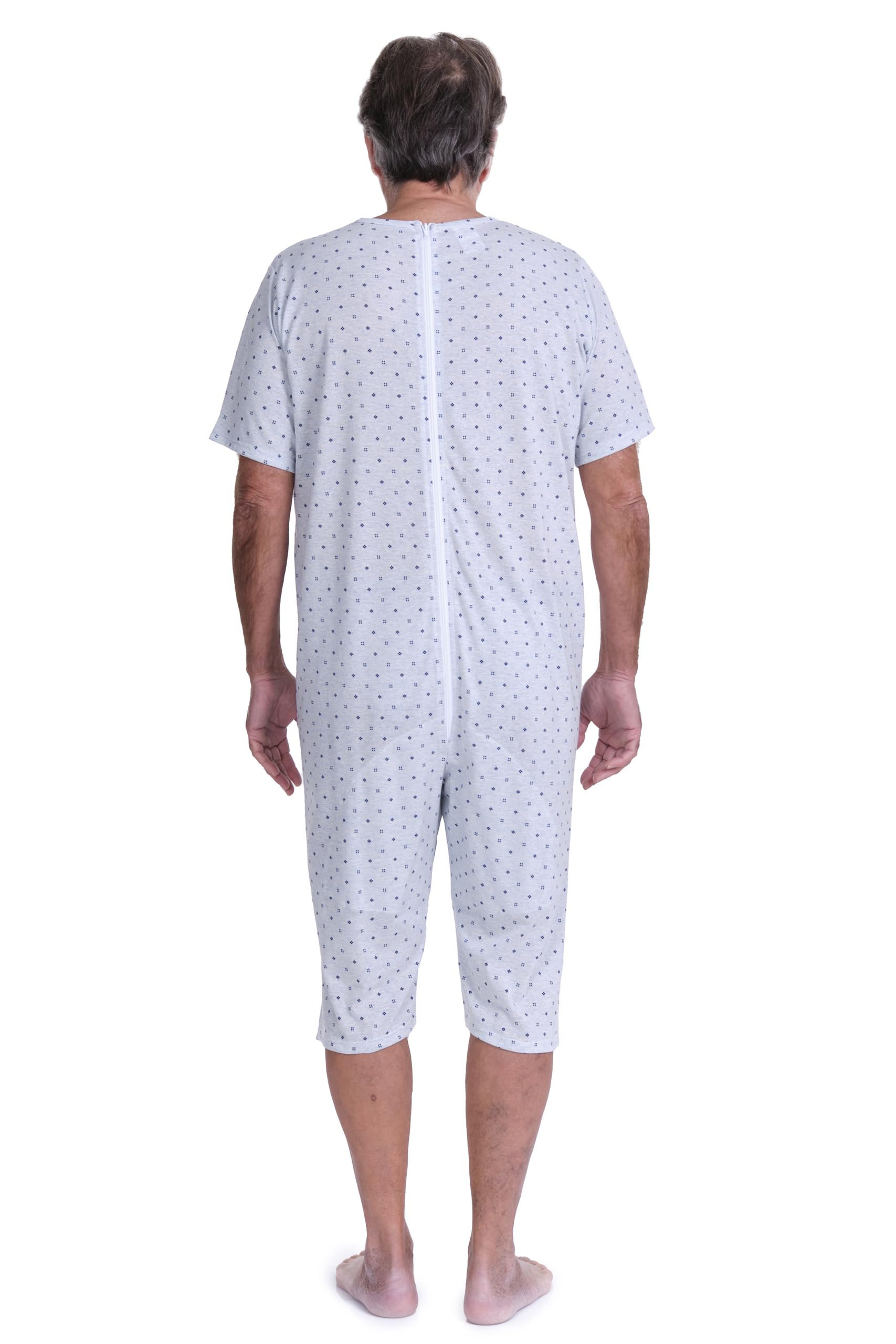 FERRUCCI Pyjama Tuton Santé Confort Manches Courtes Pantalon Court 1 Fermeture Épaule Dos
