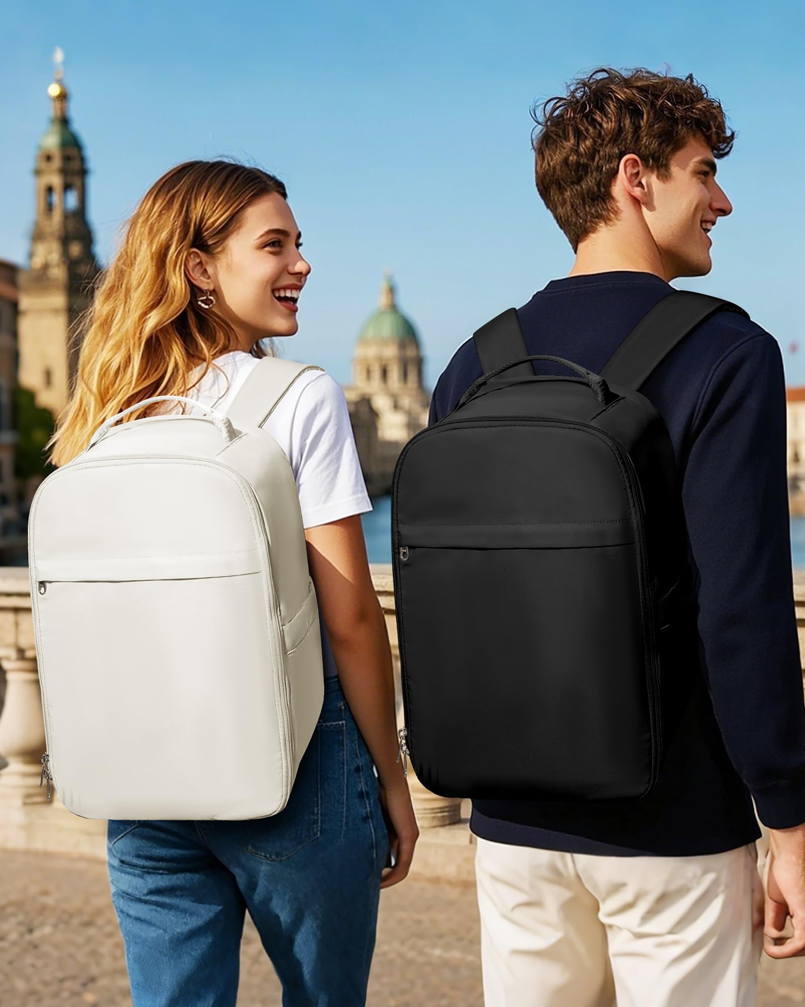 SZLX Zaino Ryanair 40x20x25 e 45x36x20 - Bagaglio a Mano Donna e Uomo, Borsa da Cabina Impermeabile per Laptop 14 Pollici, Zaino da Viaggio