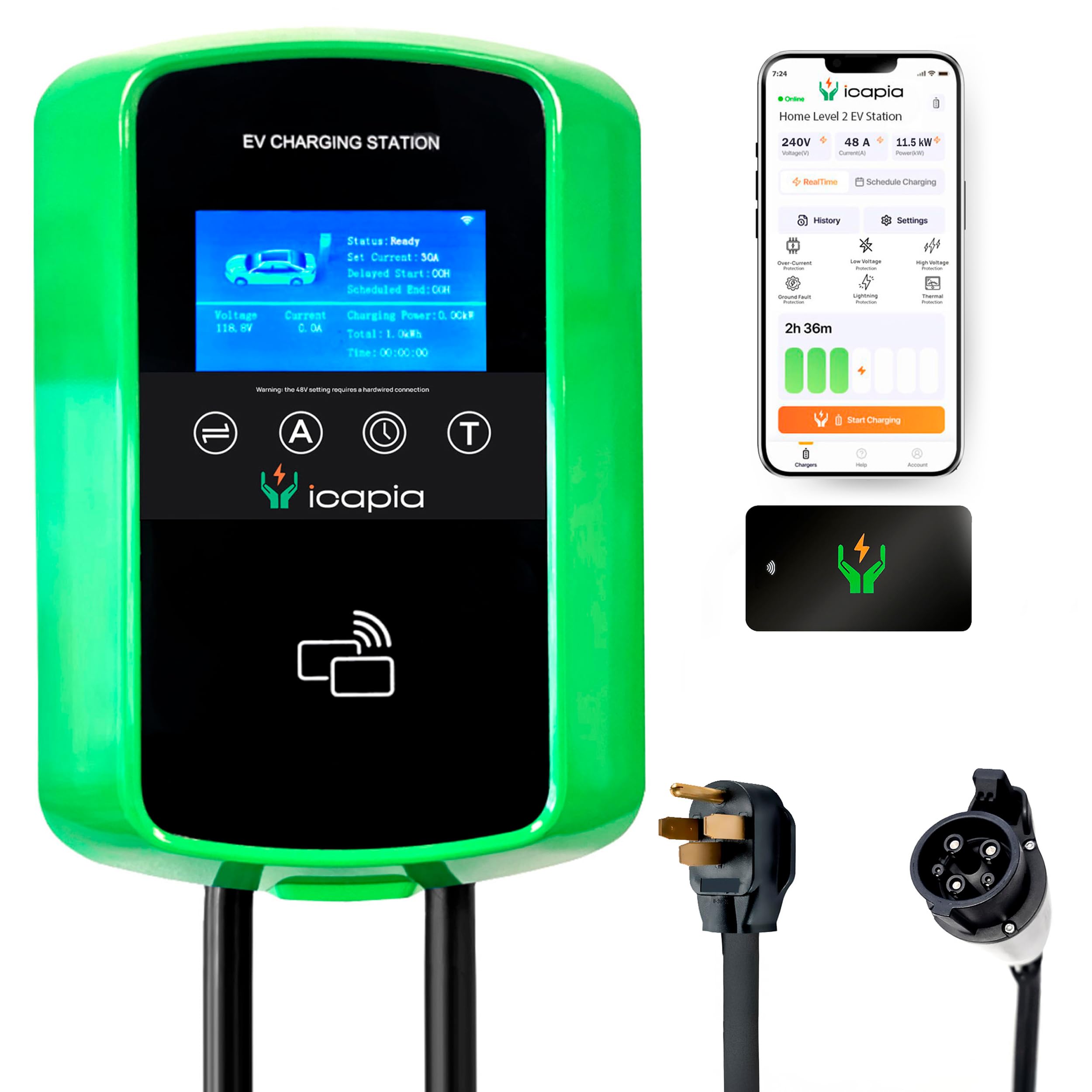ICAPIA Sapphire Level 2 EV Charger