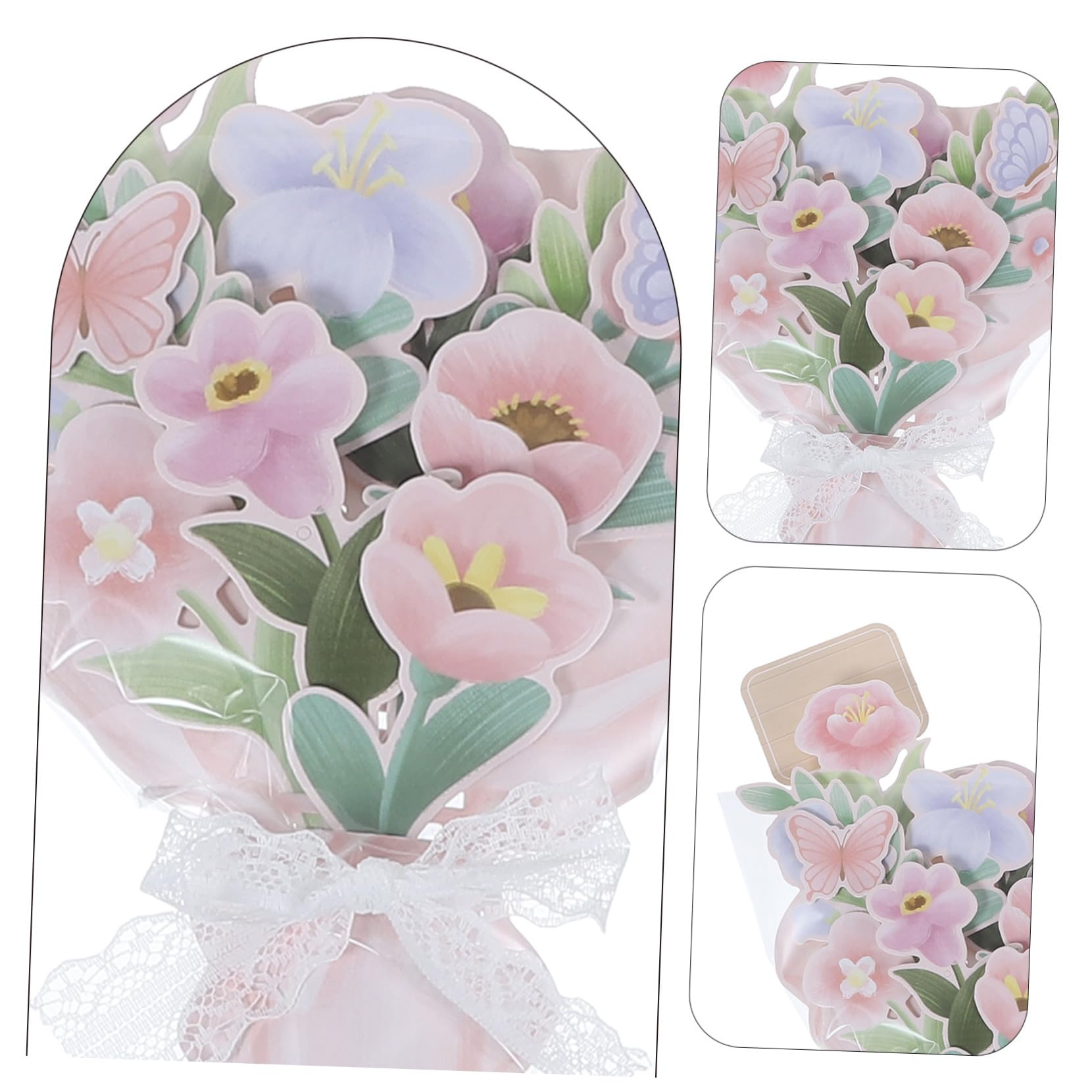 15pièces Cartes De Vœux Pour Enseignants De Cartes Papier Forme De Bouquet Floral Pour Journée Des Enseignants Avec Messages De Bénédiction