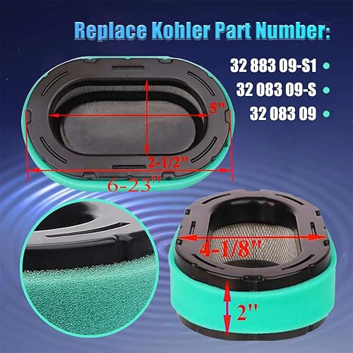 Miniatura 4 de Kit de mantenimiento de la serie 7000 32 083 09-S 32 083 09 Filtro de aire para Kohler KT715 KT725 KT730 KT735 KT740 KT745 19HP-26HP Engine Cub