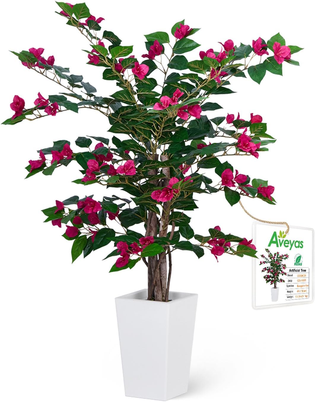 Aveyas 7ft Artificial Olive Tree for Home Decor, 7 Feet Large Faux Plant Fake Skinny Silk Trees with Pot for Indoor Outdoor House Living Room Office (7 ft Tall Including Raised Pot)
