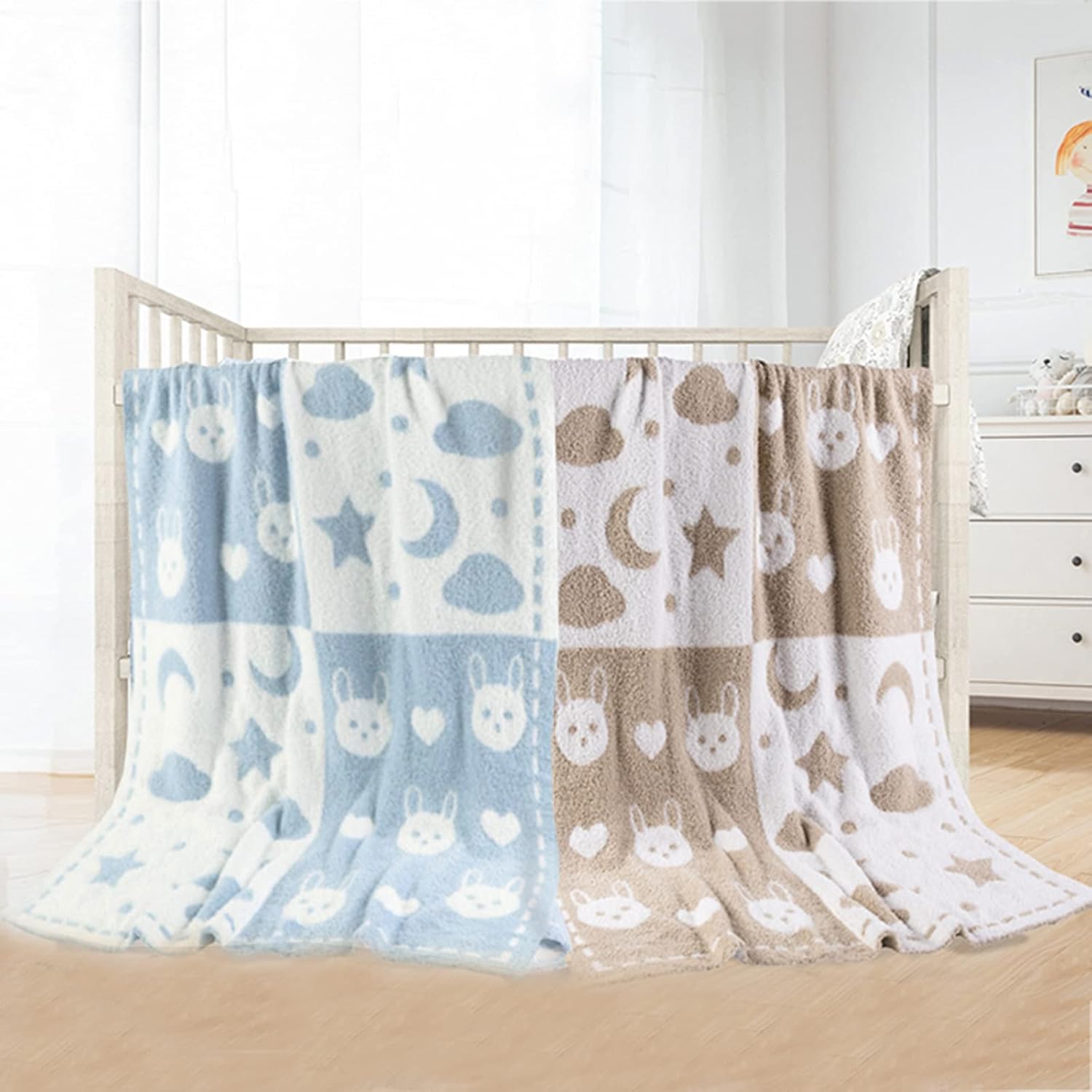 Kid Nation Baby Blankets for Girls Baby Boy Toddler Blanket 40"X 30" Soft Baby Quilt Plush Crib Blanket Newborn Stroller Blanket Nursery Infant