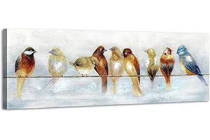 Colorful Birds on a Wire Wall Art