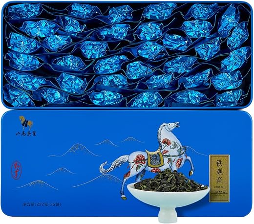 BAMATEA Authentic Anxi Tieguanyin Oolong Tea Loose Leaf - 8.89oz (252g) Iron...