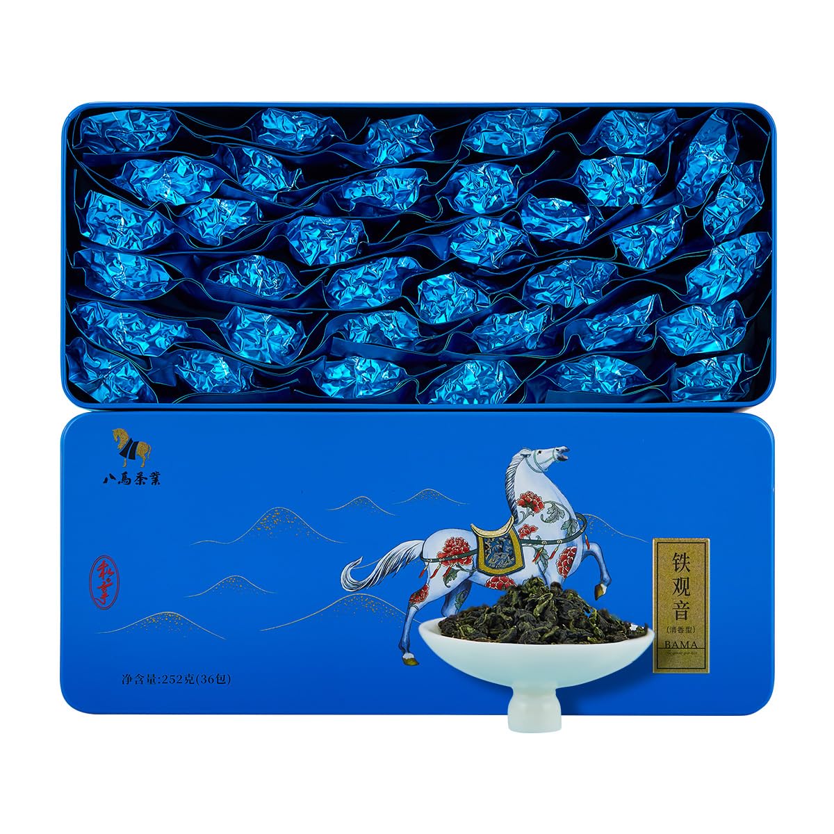 BAMATEA Chinese Tieguanyin Oolong Tea Loose Leaf 252g (8.89oz) - Anxi High Mountain Fresh Flavor Iron Goddess of Mercy Oolong Loose Leaf Tea