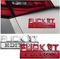 Vista 26 de Fuck It Edition Emblema para automóvil, calcomanías de decoración de parachoques de auto, calcomanía para guardabarros laterales 3D