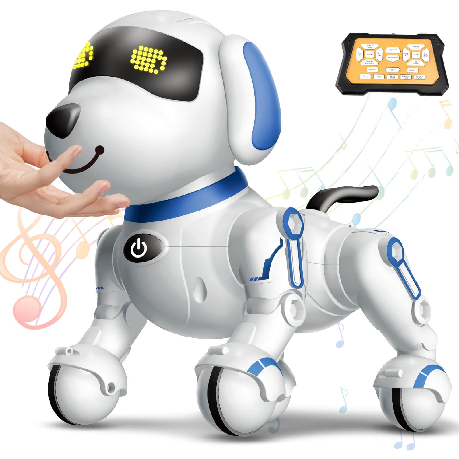 Dolanus Robot Dog for Kids 8-12, Remote Control Smart Robotic Pets That Acts Like a Real Dogs Touch Interactive Walking Talking Barking Toys for Girls Boys Toddler, Gifts for 4 5 6 7 8 12 Years Old