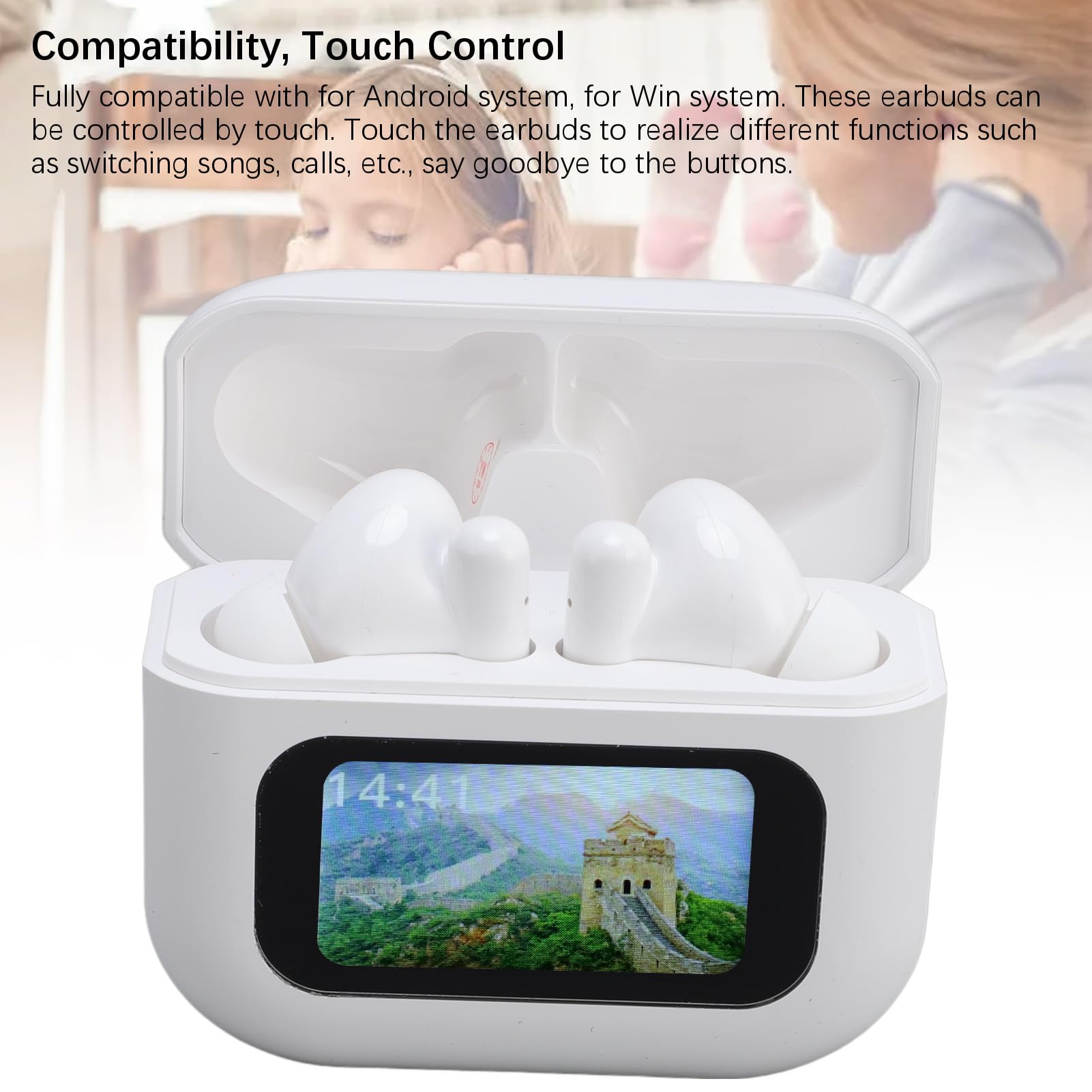 SIXRUN Cuffie con Traduzione in 144 Lingue, Bluetooth 5.4 con ANC (WHITE)