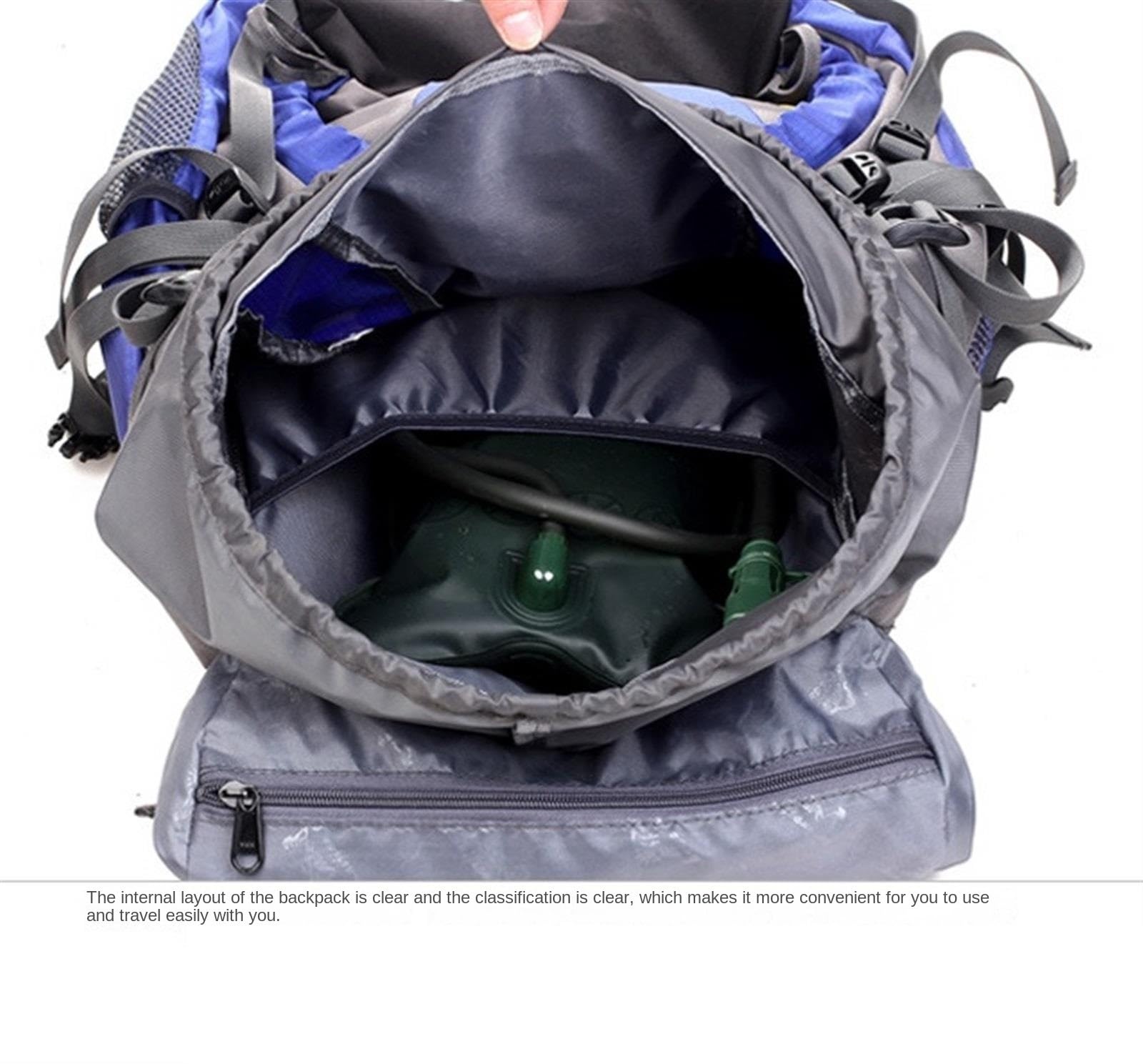 Plecak Górski Plecak Kempingowy, Piesze Wędrówki, Trekking, Dla Mężczyzn I Kobiet, Plecak Do Wspinaczki Górskiej Na Świeżym Powietrzu Torba Turystyczna(Blue1)