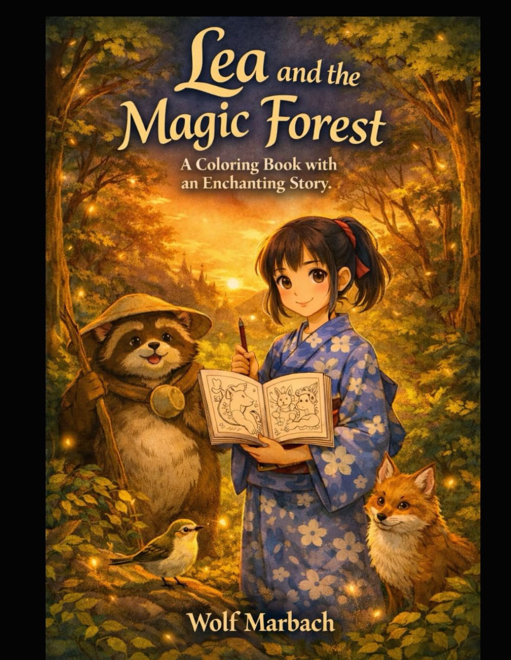 Lea and the Magic Forest: A Coloring Book with an Enchanting Story