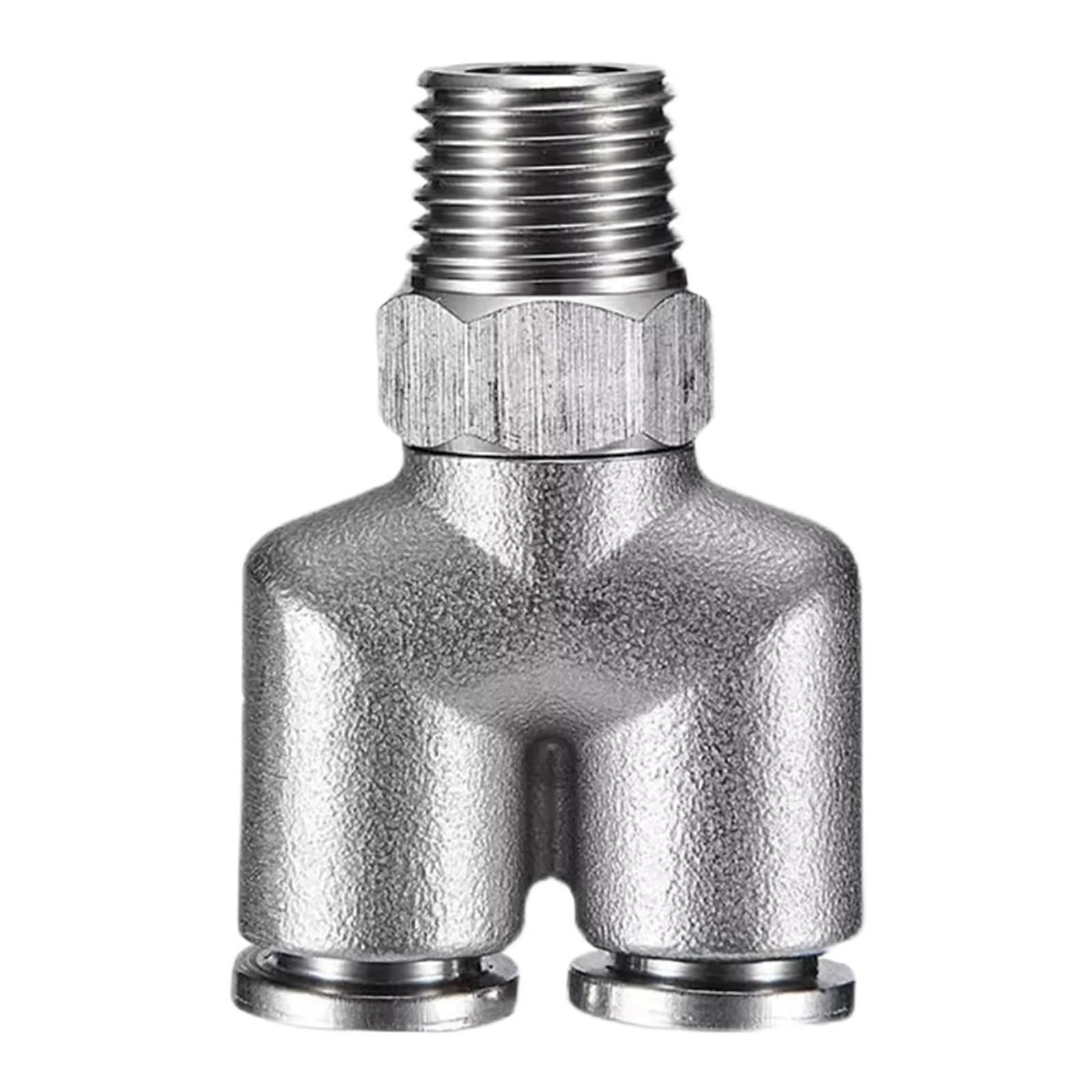 Connettore rapido pneumatico in acciaio inossidabile 304 a forma di Y tubo dell'aria in PU 6 8 10 12mm filettatura esterna 1/8 1/4 3/8 1/2 PX8-02 6-01 03 (PX8-02)