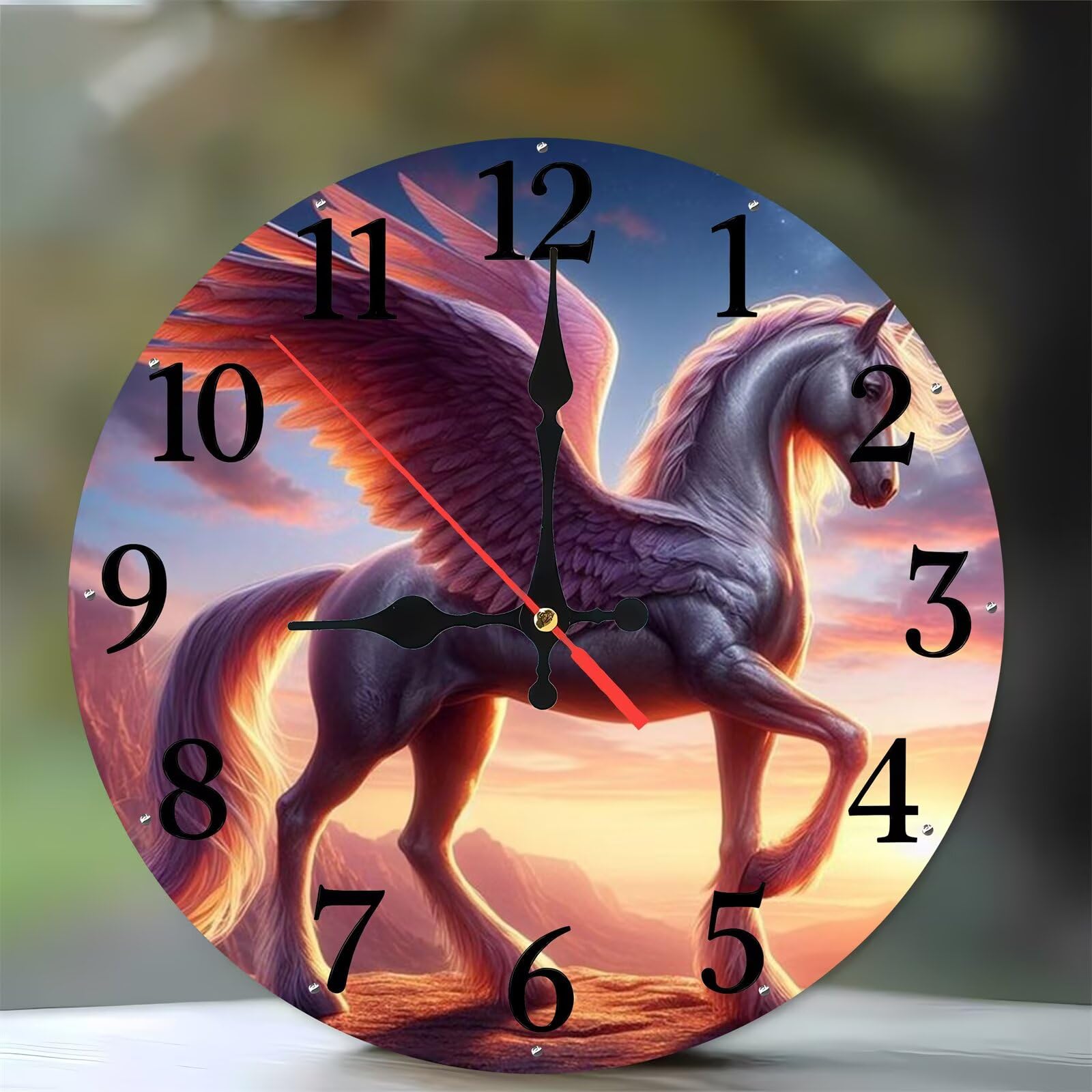 Horloge murale cuisine chambre salon bois silencieuse 35cm