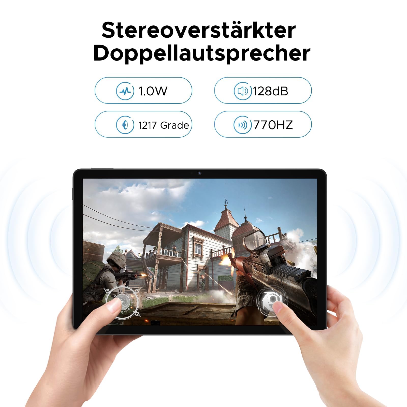 U11 Android 16 AI Tablet 11 Zoll, 16GB+128GB (2TB TF) Gaming Tablets, T7200 Octa Core, 8580mAh, Gemini AI, WiFi 5, 90Hz Display, 13MP+5MP,Tablet mit Tastatur, Maus, Stift,Hülle und Schutzfolie
