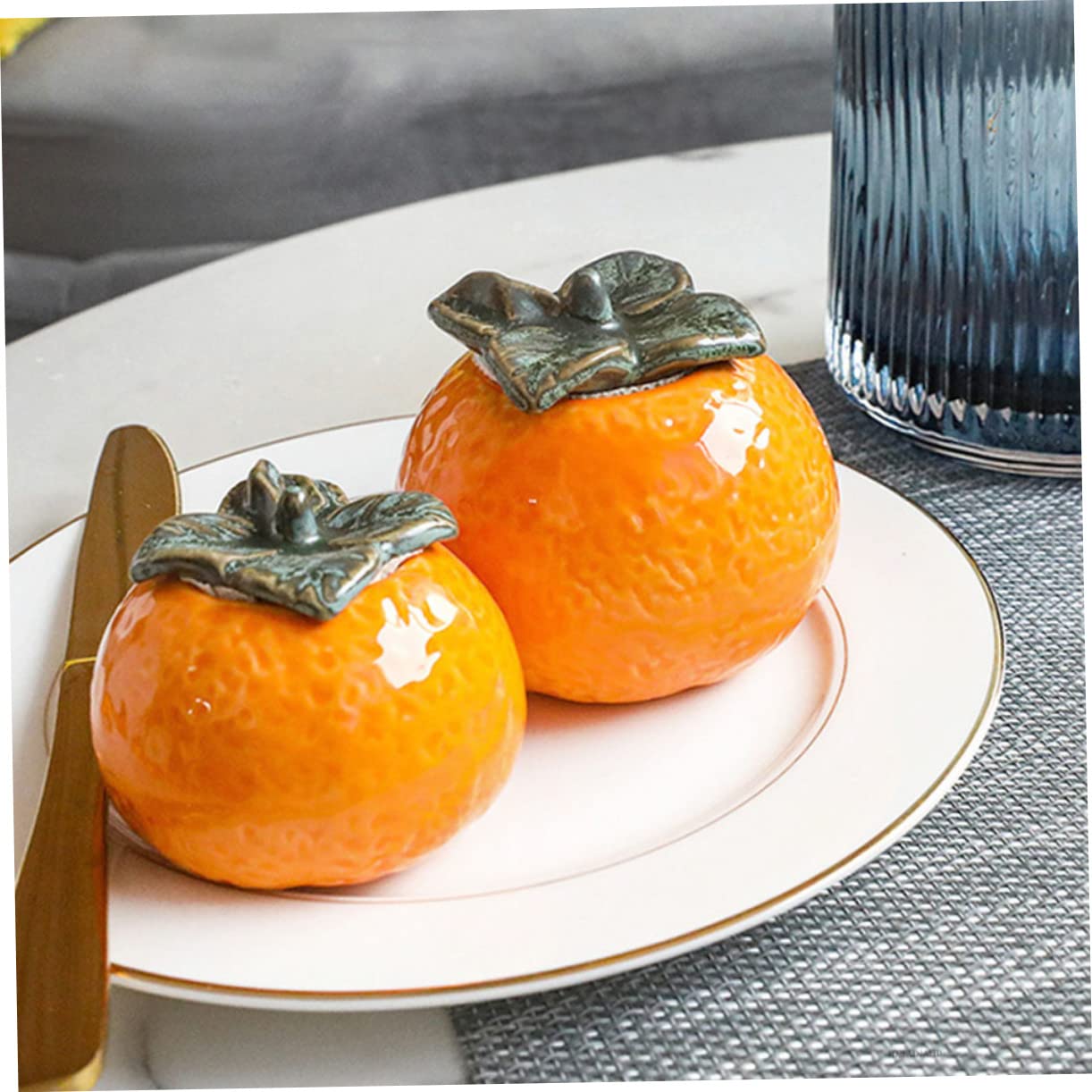 OKUMEYR Jar Tea Storage Ceramic Tea Can Lid Kitchen Jar Lid Smooth Surface Easy to Clean