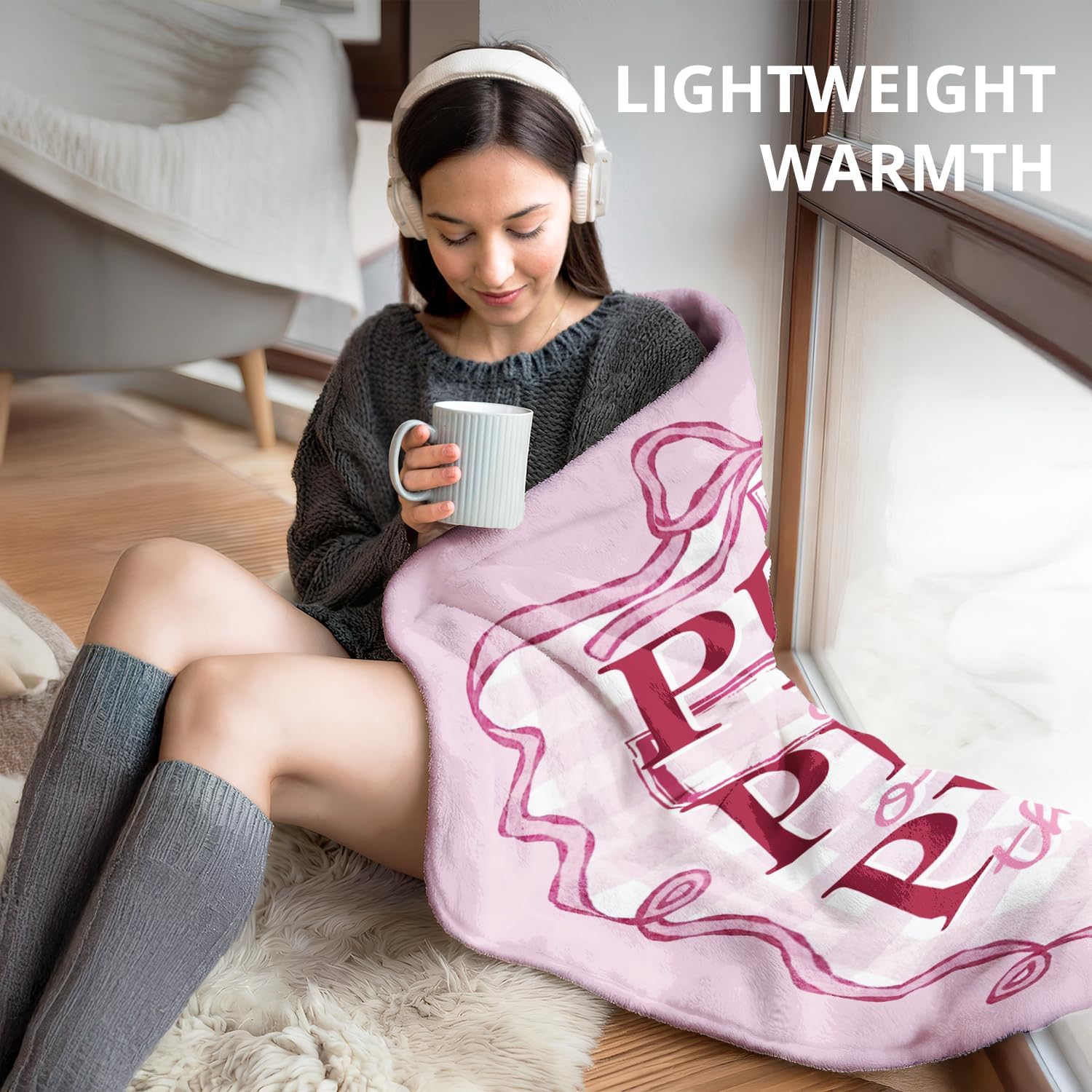 Pink Christian Blanket, Coquette Pink Bow Bible Verse Throw Blankets for Girly Room Bedroom Dorm Couch Bed Decor, Preppy Religious Scripture Blanket, Christian Gifts for Women, 50x60 Inch - Image 6