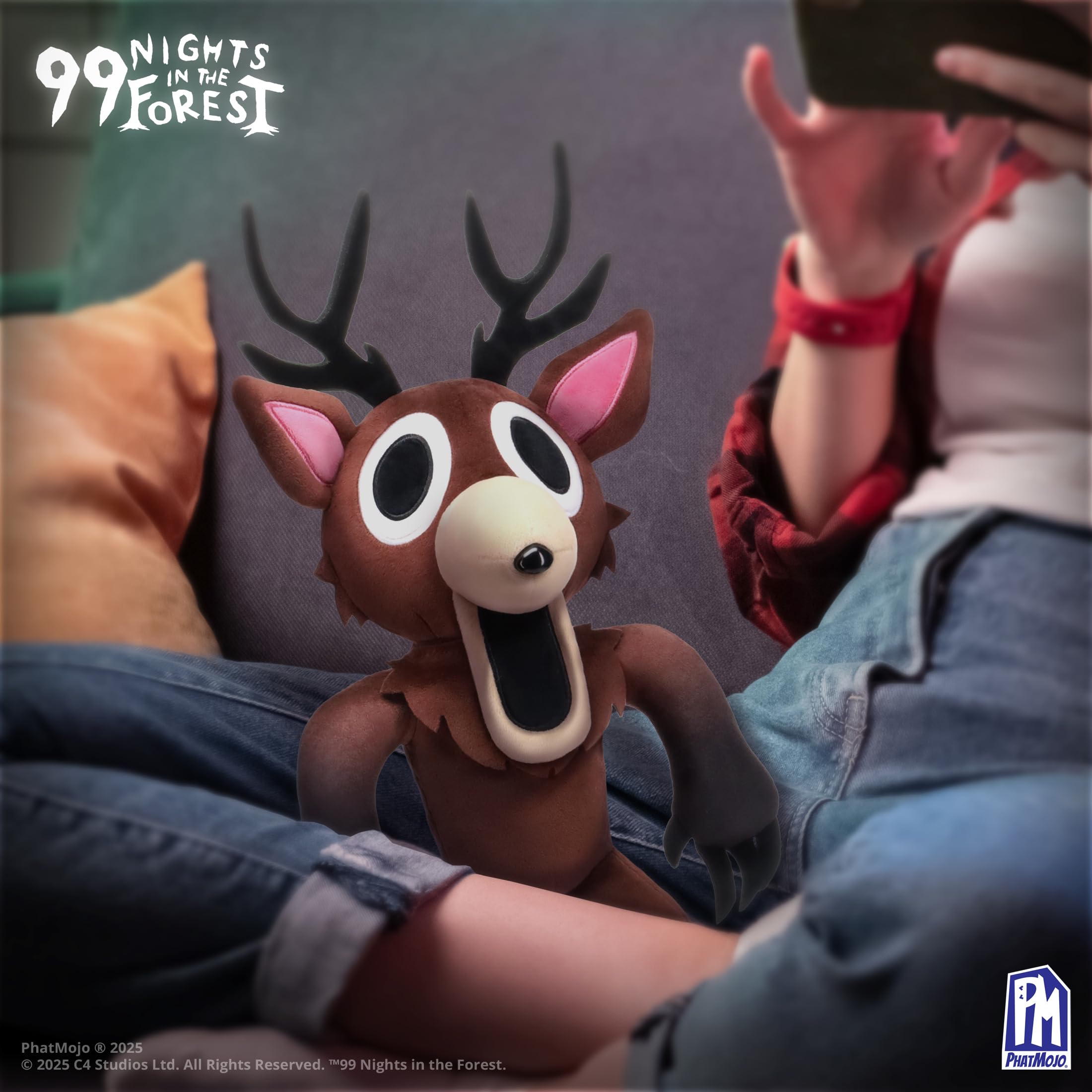 99 Nights - Official Deluxe Deer Plush Deer | 30 cm Premium Plusz Jeleń z Fantazyjnymi Szczegółami | Lalka kolekcjonerska Roblox Video Game dla fanów i dzieci
