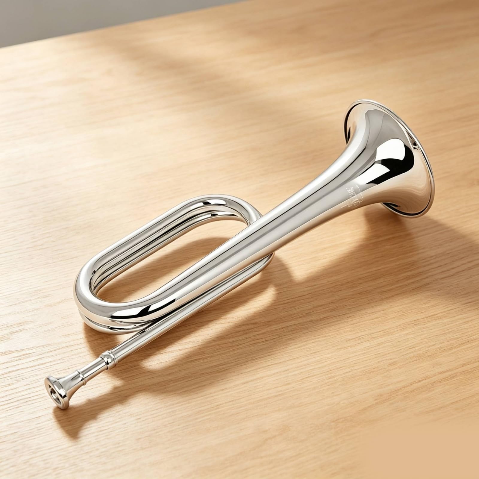 Qianly Tromba Militare Leggero Chiarina Compatto Strumento a Fiato per Bande Musicali, Sfilate, Oro