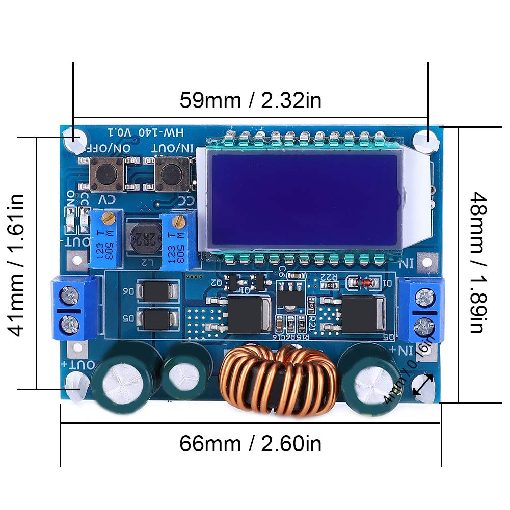 Modulo Convertitore Buck Boost Regolabile DC-DC Con Display LCD - Step-up Step-down