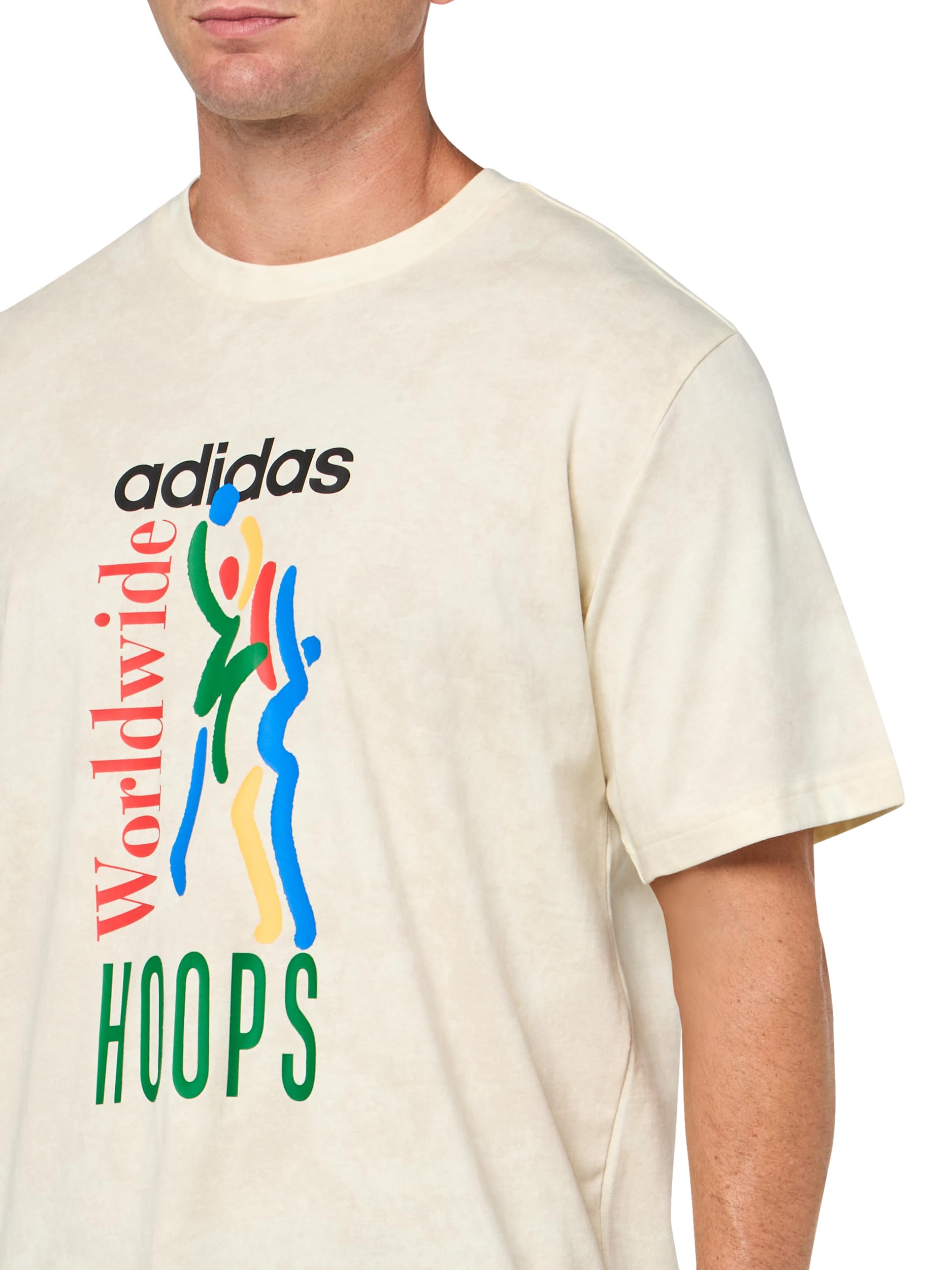 adidas Worldwide Hoops All Over Print Basketball T-Shirt Mężczyźni Worldwide Hoops All Over Print Basketball T-shirt