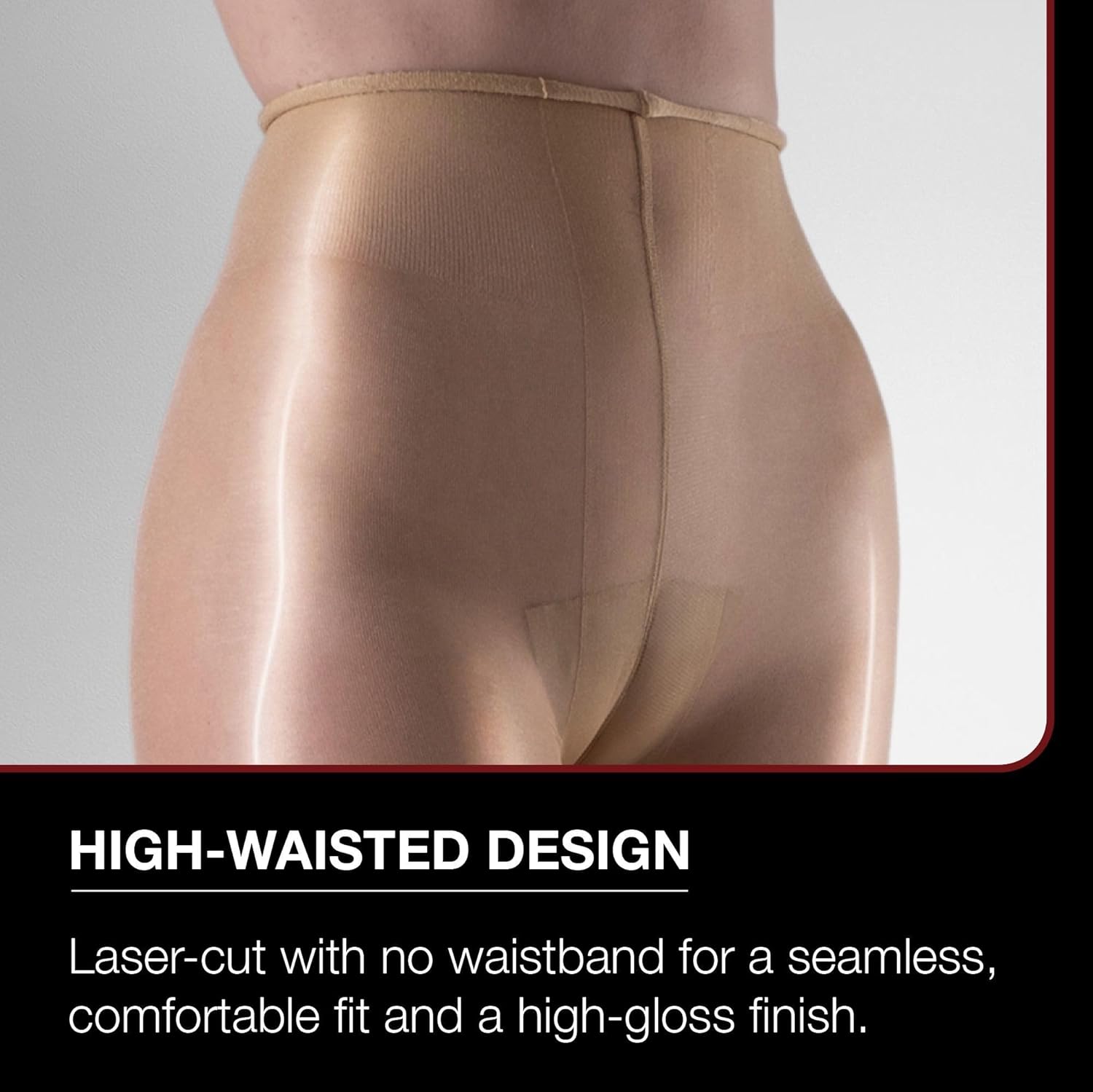 LECHERY Lustrous Silky Shiny 40 Denier Women's Tights, Semi-Sheer High Waist Pantyhose Stockings - Image 2