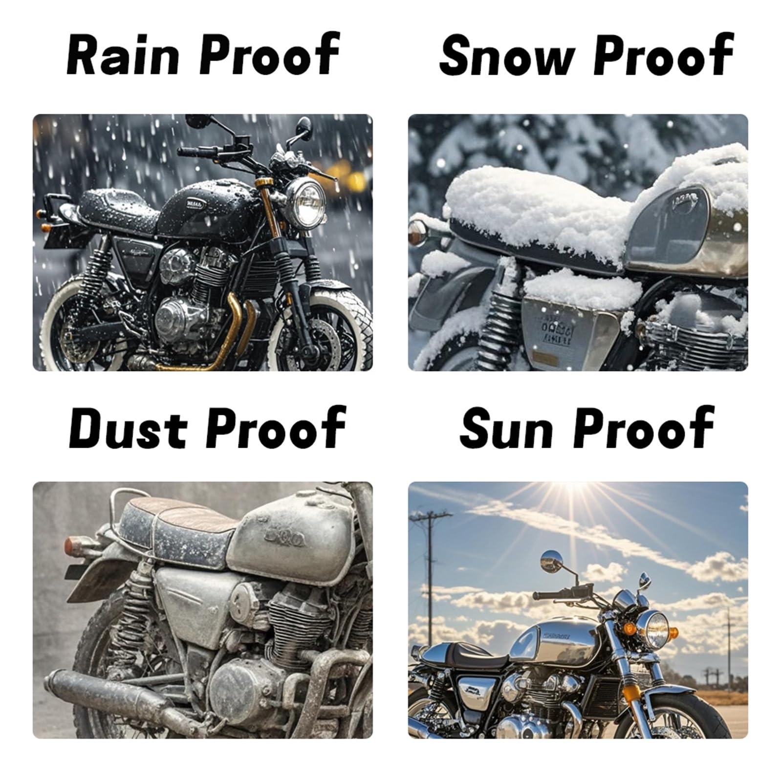 For Suzuki Vstrom Dl 250 650 1000 1050 Xt 800De Waterproof Motorcycle Cover Protective Rain Cover Accessories(4XL For 230250cm)