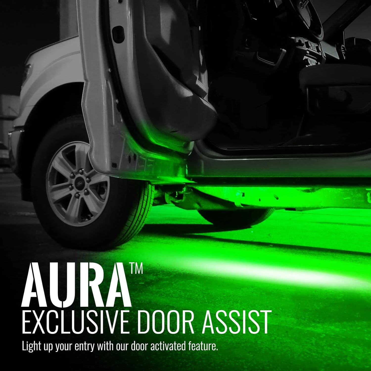 OPT7 Aura Underglow Flexible Lighting Kit for Cars Trucks RV w/Wireless Remote, Exterior Underbody Neon LED Light Strips, Multi-Color, mode, Smart LED, Waterproof, Soundsync, 2 x 48 inch + 2 x 36 inch : Automotive