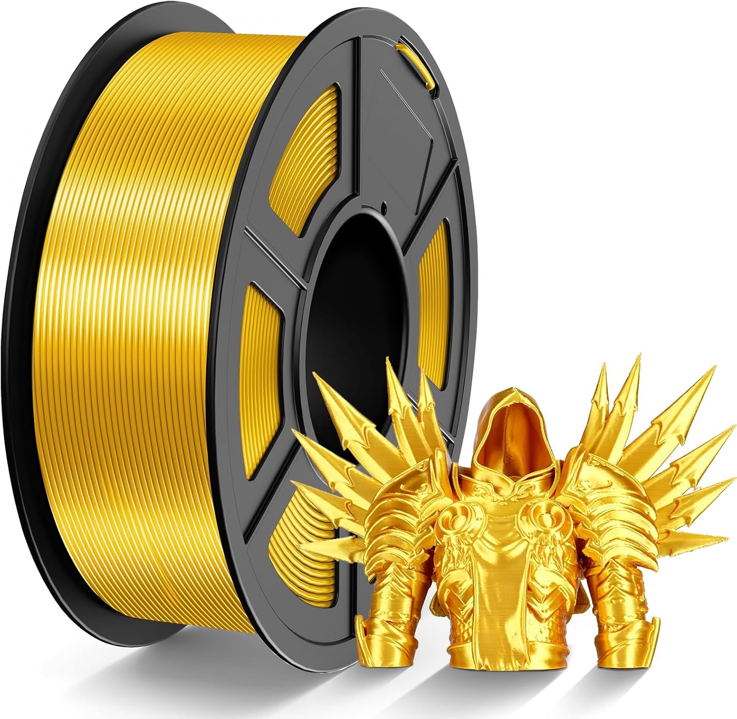 TECBEARS Silk Filament 1.75, Shiny Silk PLA Filament, 3D Printer Filament with Smooth Silky Surface, Dimensional Accuracy +/- 0.02mm, Fit Most FDM 3D