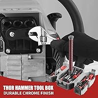 Vista 6 de Mighty Thor Hammer Tool Box - Durable & Portable 29-in-1 Kit with Epic Mjolnir Design, Perfect Men's Gift for Travel, Home, and Garage Use