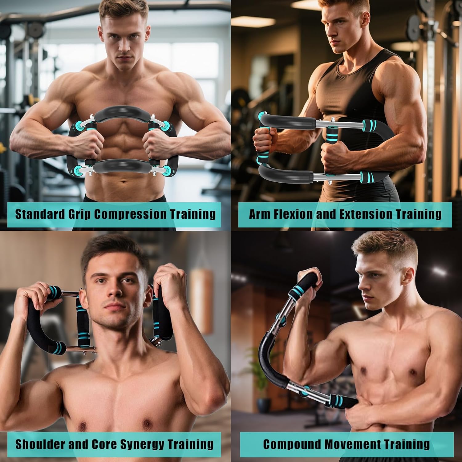 Twister Arm Trainer,Adjustable Chest Workout Equipment for Men＆Women, Detachable Power Twister Home Fitness Equipment, Portable Spring Resistance for Home,Office,Gym,Travel