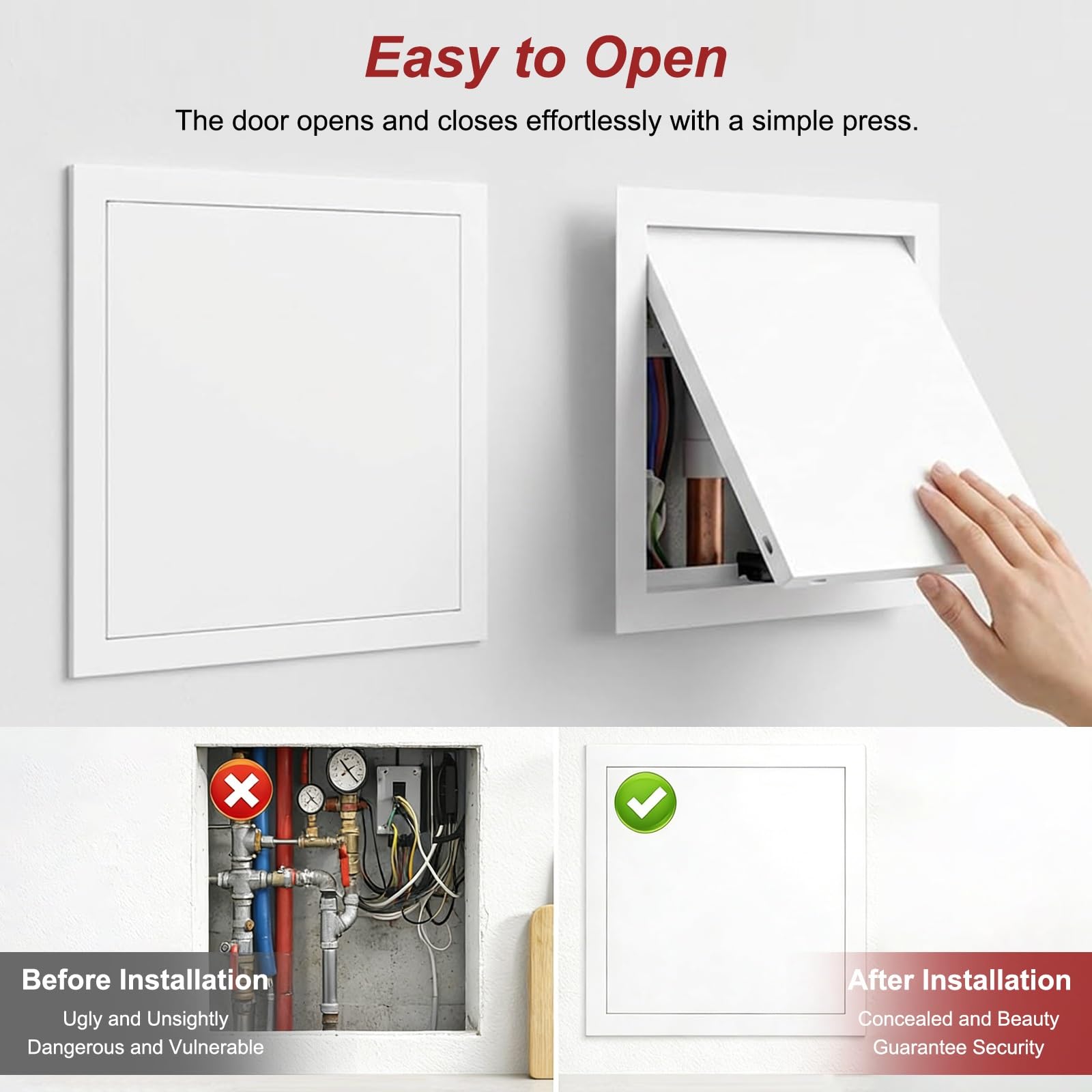 Aluminiowy Panel Dostępowy Ze Stali Ocynkowanej | Białe, wiele rozmiarów od 15x15 cm do 60x60 cm(20x40cm)