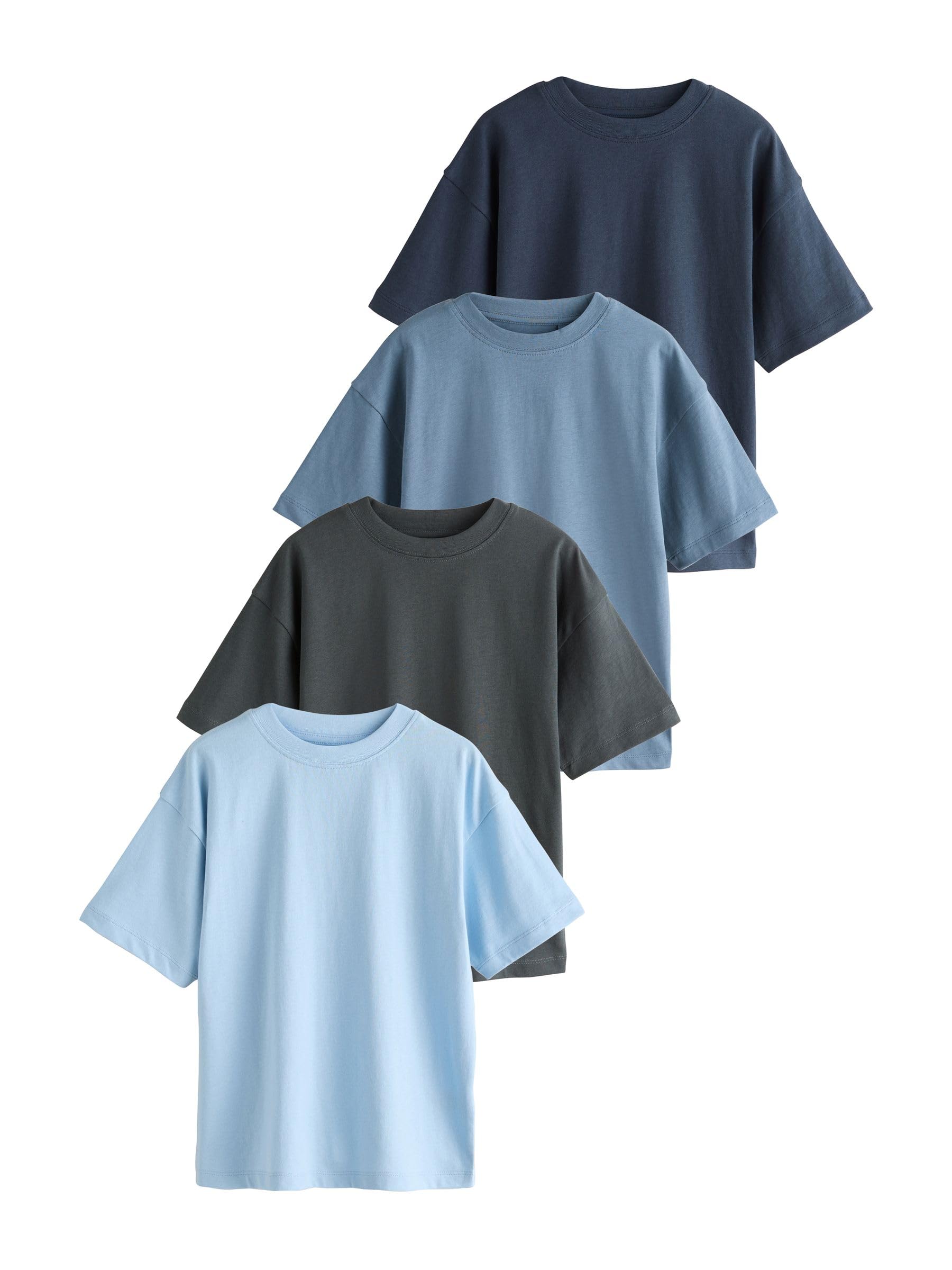 NEXT Jungen Relaxed Fit T-Shirts im 4er-Pack