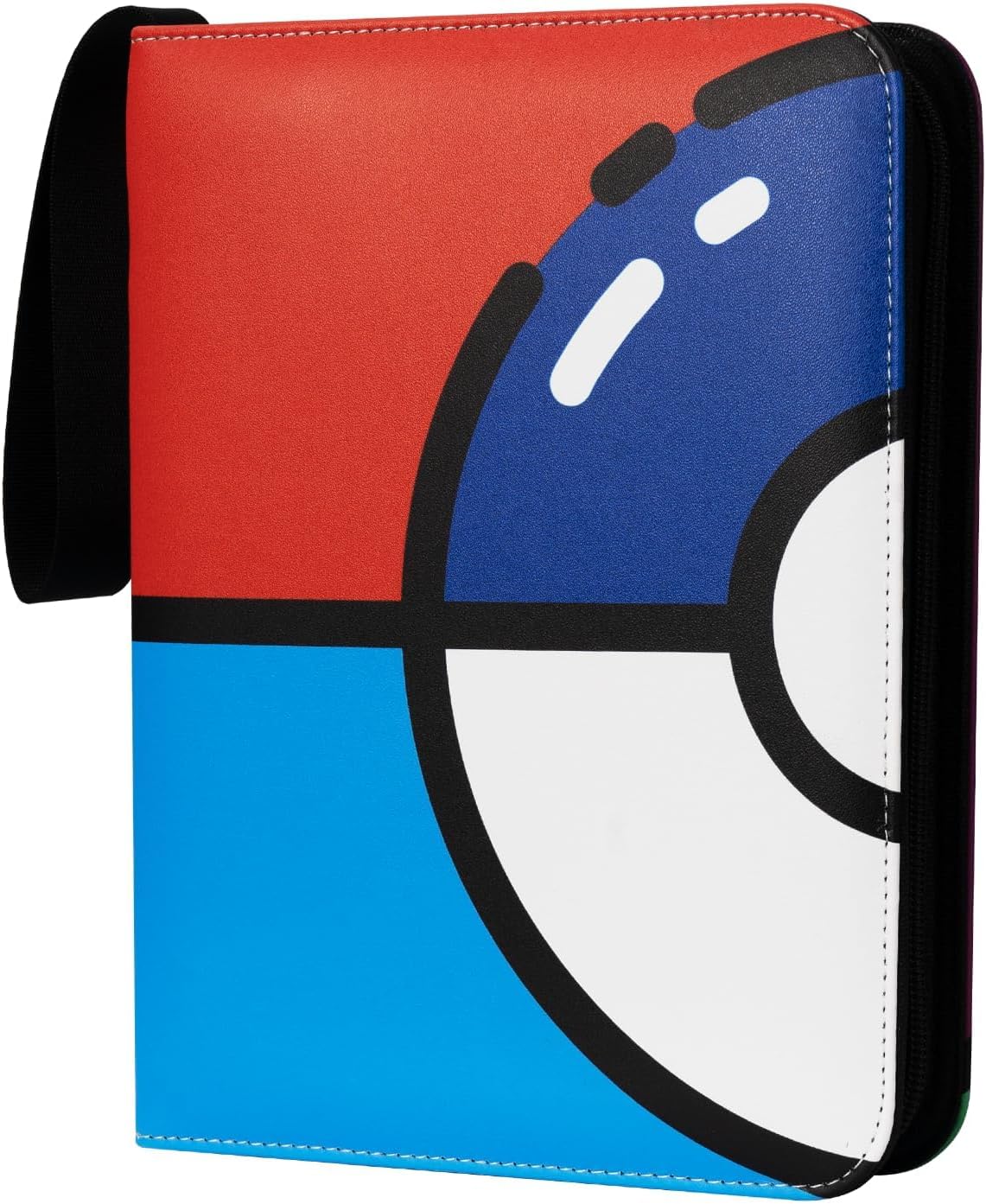 Awedsu Collectible Trading Card Albums,Collectible Trading Card Protective Sleeves,Card Binder 4-Pocket,400 Pockets Card Case Holder for TCG,Sports Card. (Red Blue)
