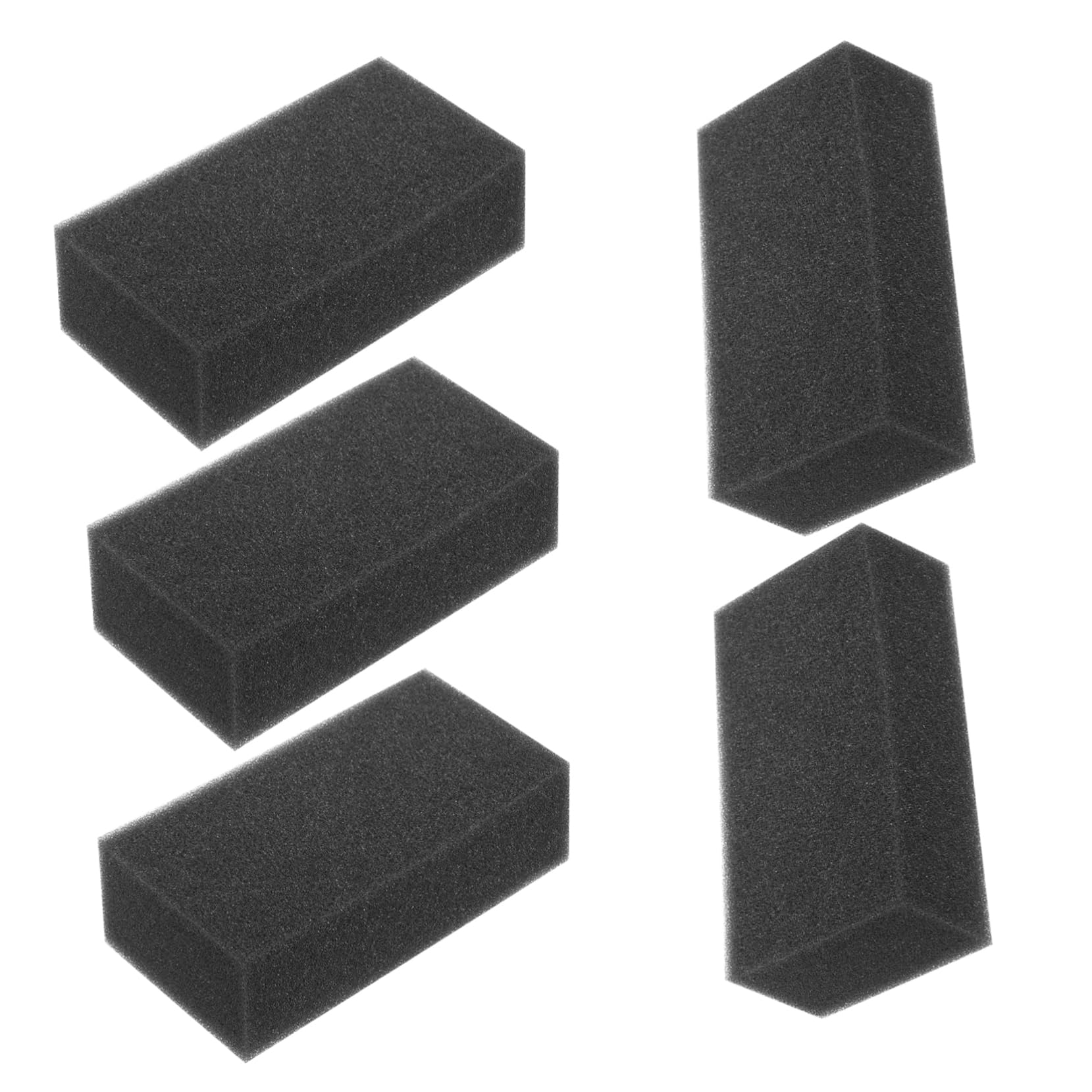 UKCOCO ネックダスターブラシ ヘアスポンジ 5個セット 理容室 美容室 サロン備品 自宅カット用 切り毛払い 耳周り ネックライン ひげ周り 掃除用 スポンジブラシ 肌あたりやさしい ブラック 125mm x 70mm x 35mm